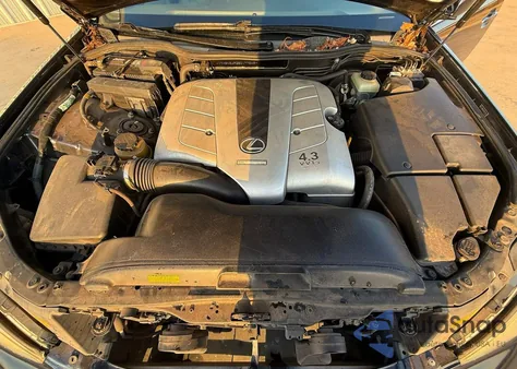 2005 Lexs Ls 430 Blue z USA, uszkodzony, nr VIN JTHBN36F250177548